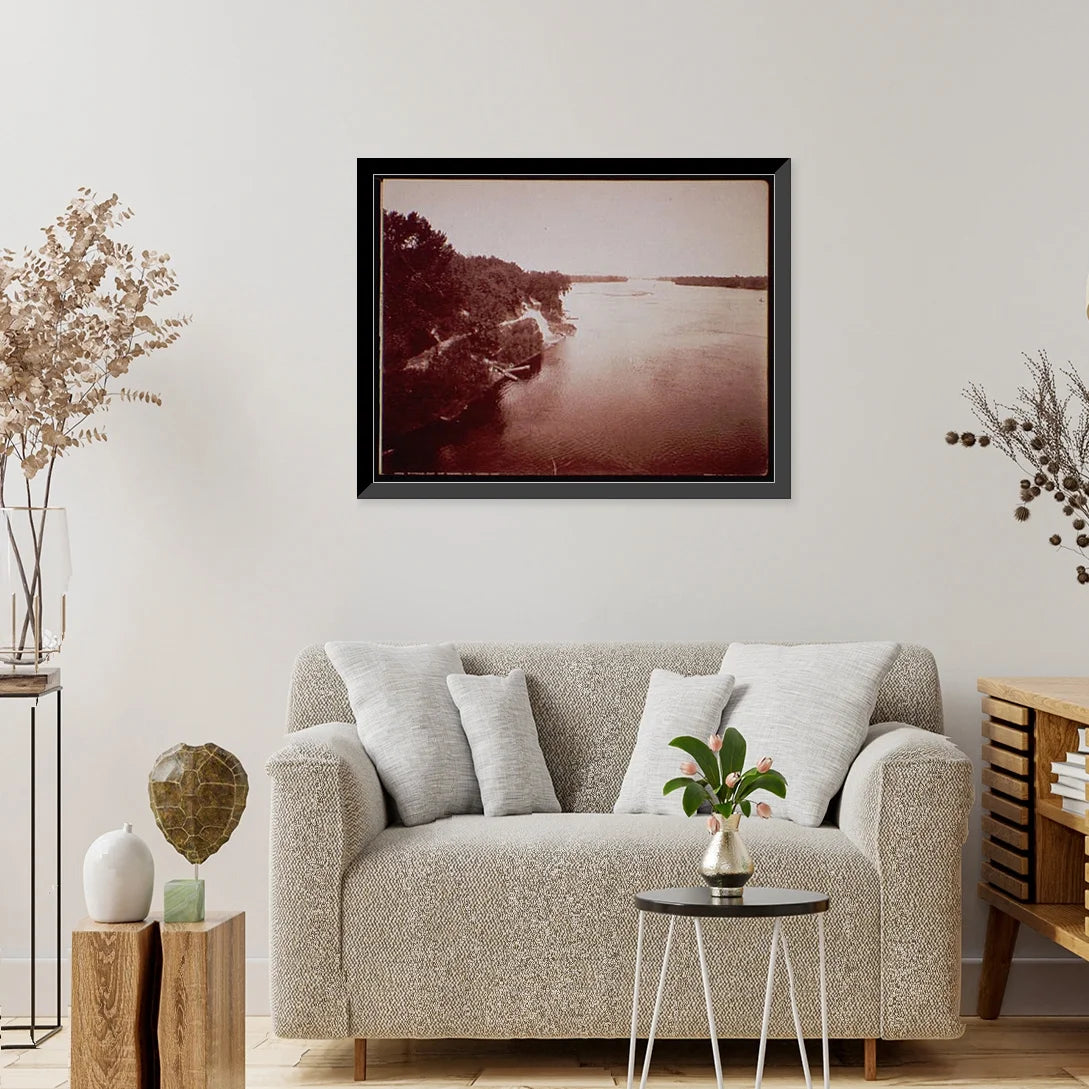 Framed Print, Wisconsin River near Merrimac, Wis., 17-7/8" x 21-7/8" L1378