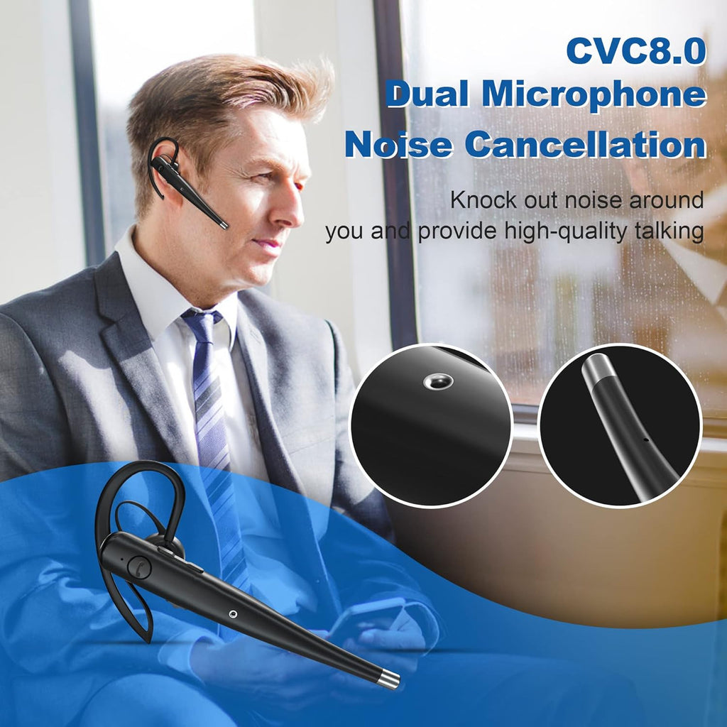 Wireless Bluetooth Earpiece with Dual Mic Noise Cancelling S4253