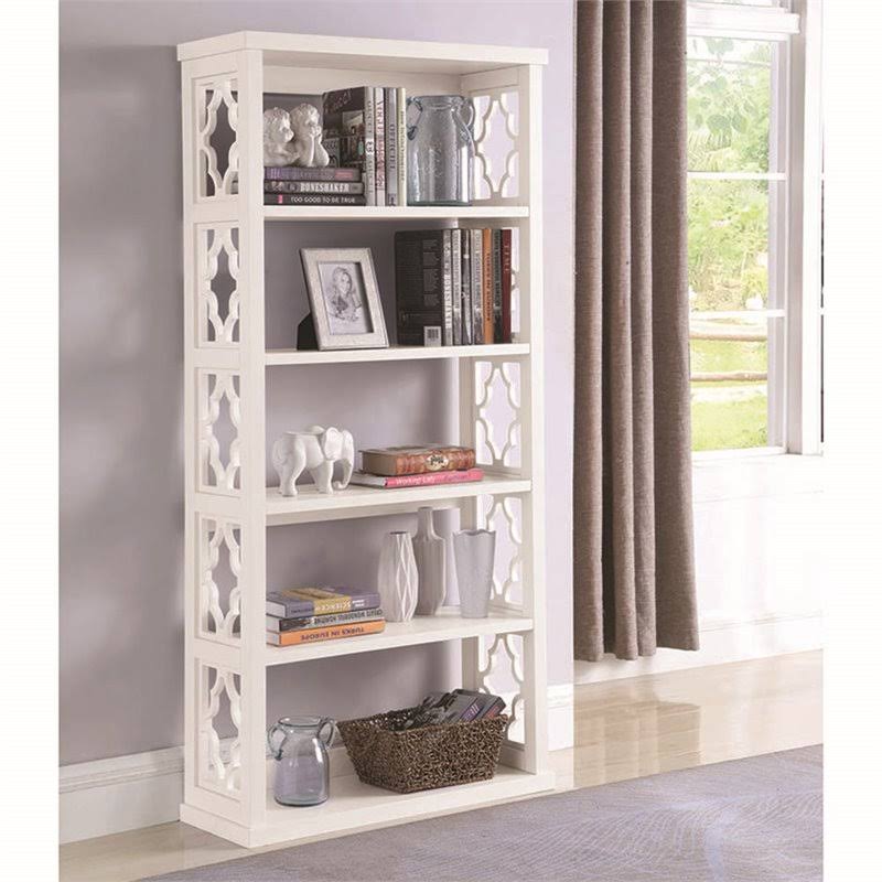 White 5 Shelf Bookcase T16293