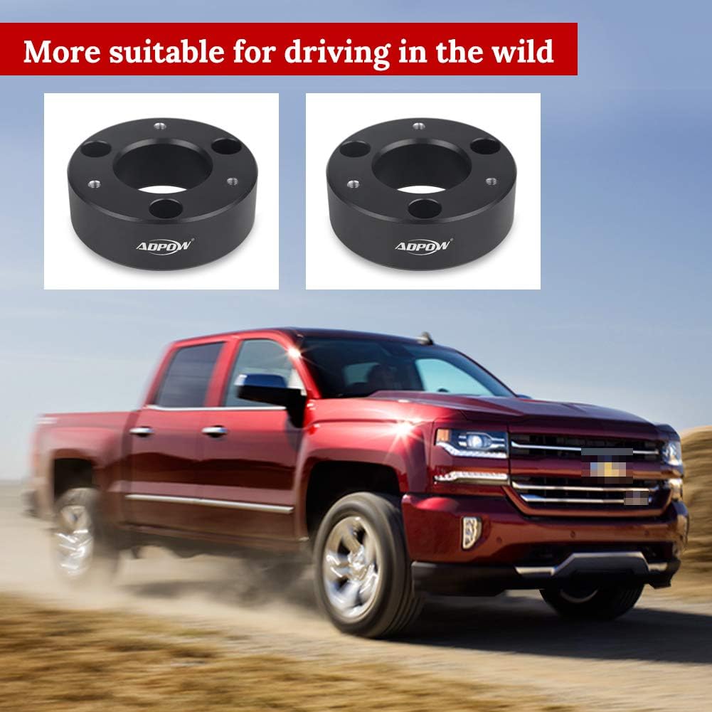 2.5" Front Leveling Lift Kit for Chevy GMC Silverado 1500 / Sierra 1500 2007-2019 Pickup, Pack of 2 C15932