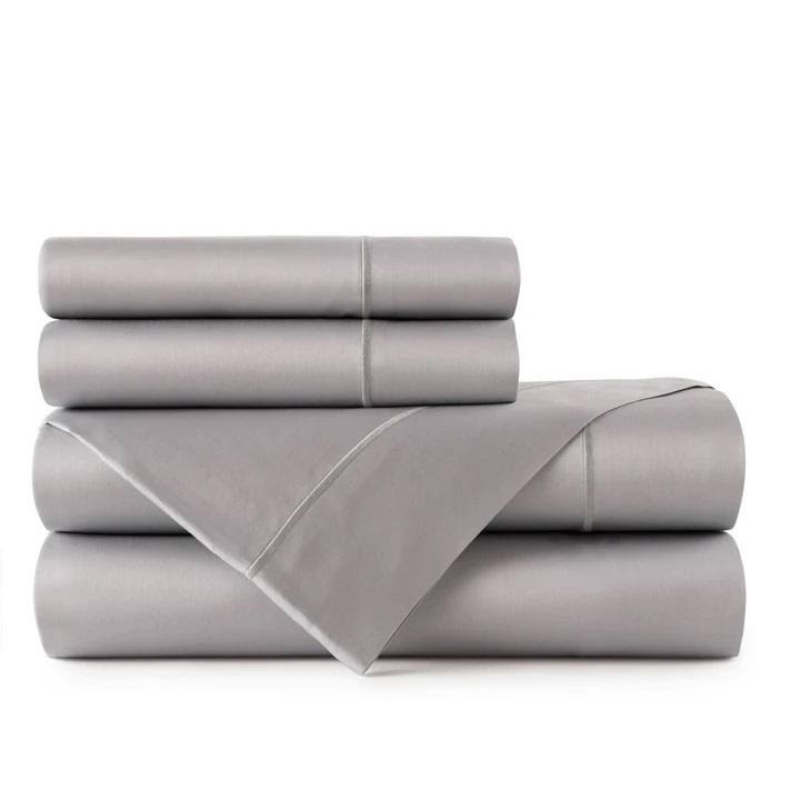 Pewter Soprano Sateen Fitted Sheet - Full H8376