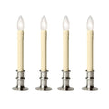Brushed Nickel LED Adjustable Base Candle 4-Pack V611522