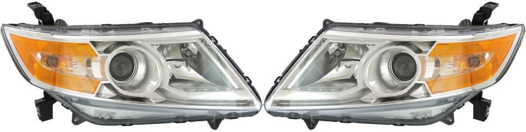 Headlight Assembly Pair for Honda Odyssey 2011 2012 2013 R522