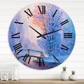 Large Wall Clock with Winter Landscape R14959