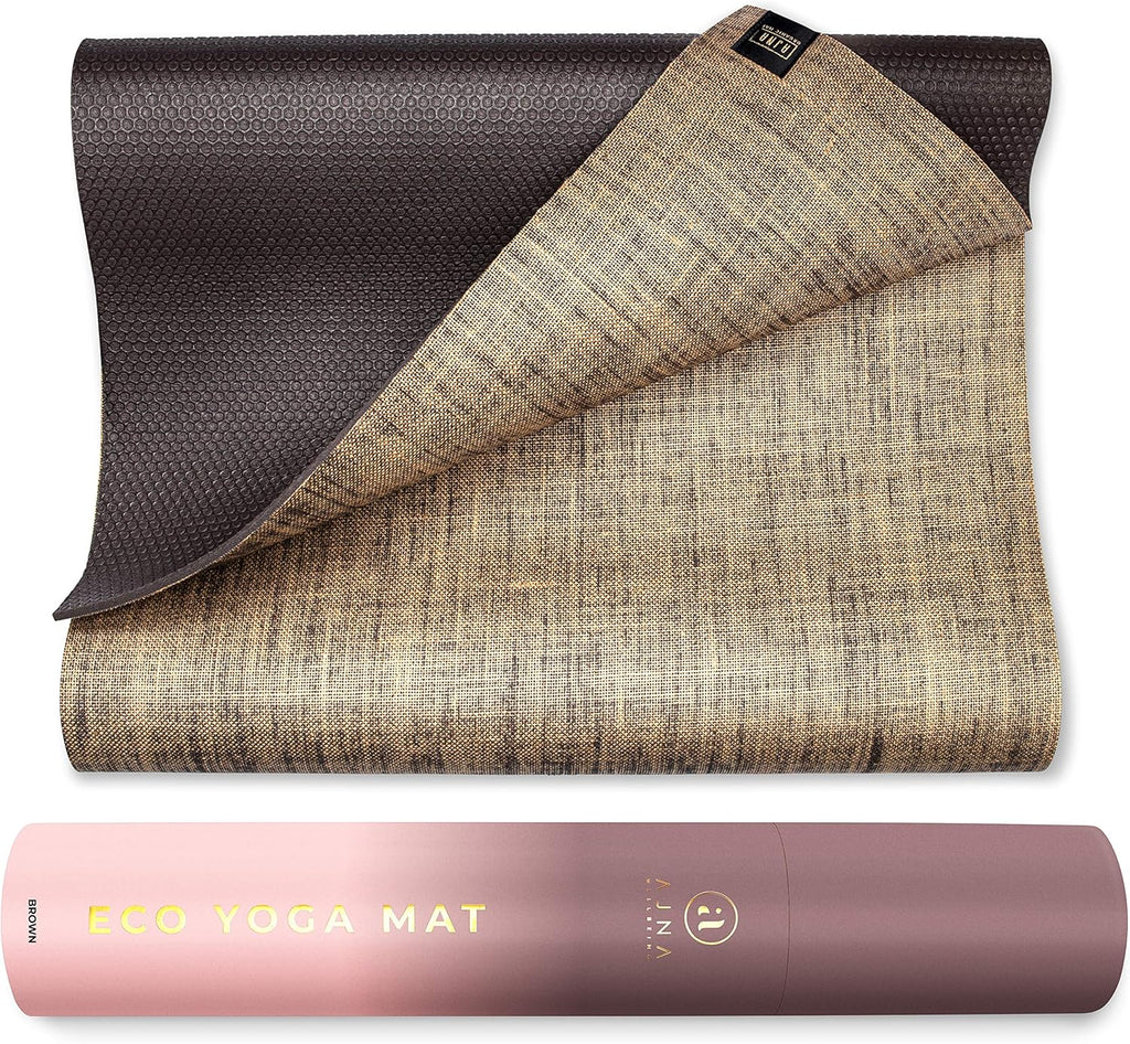 Organic Jute Yoga Mat with Carrying Strap, 72 Inch, 5mm, Pack of 2 E14508