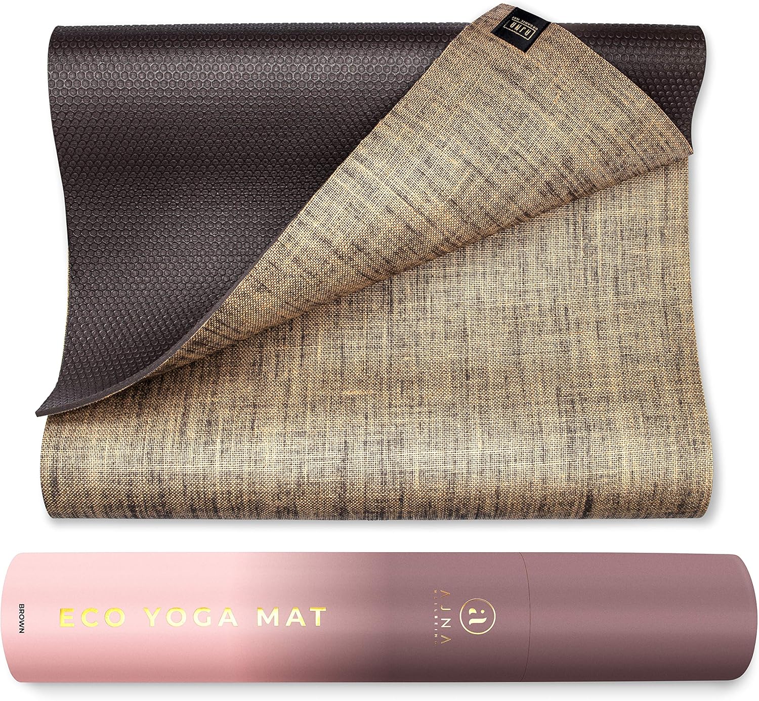 Organic Jute Yoga Mat with Carrying Strap, 72 Inch, 5mm, Pack of 2 E14508