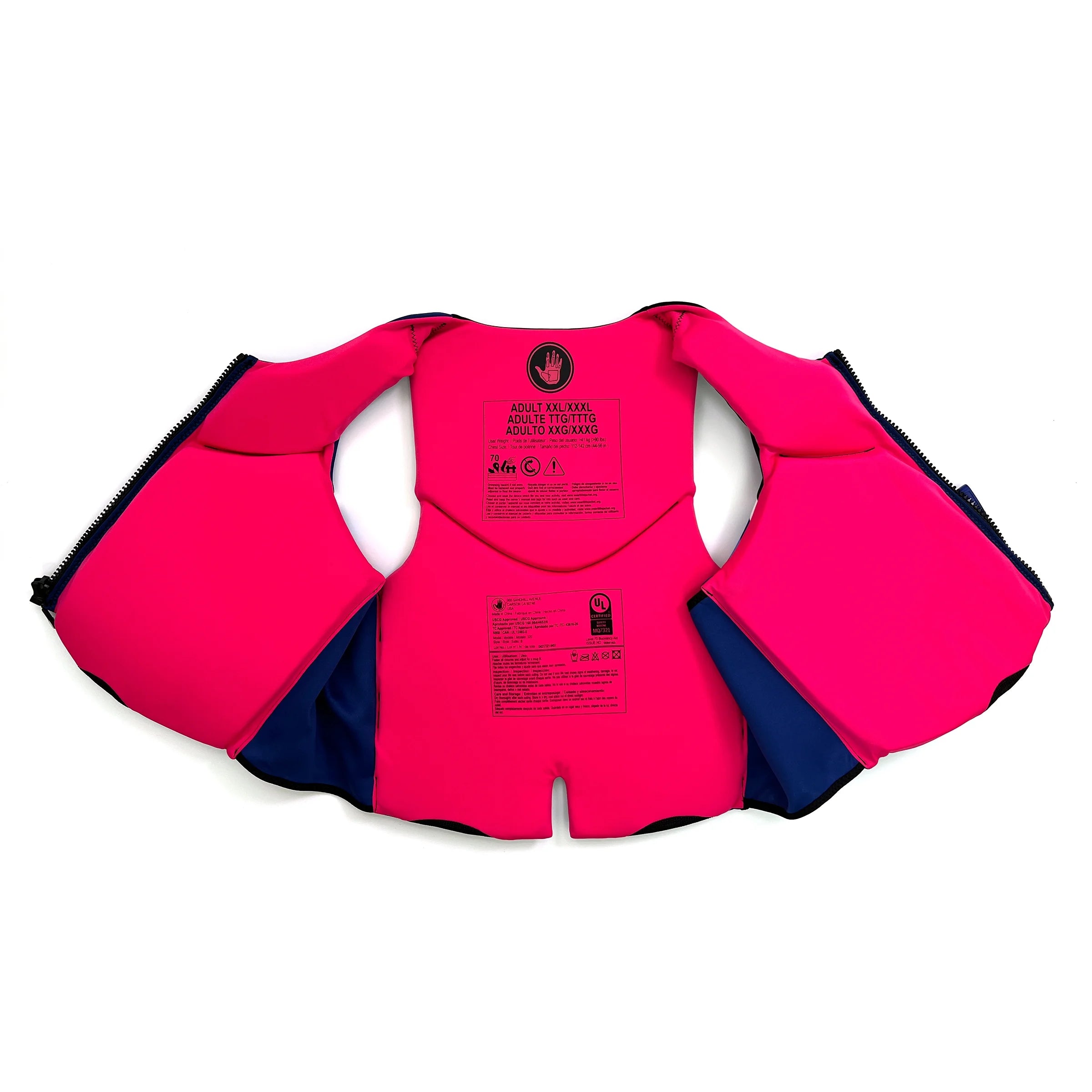 Pink Evoprene Life Jacket and Vest 2X/3X P3764