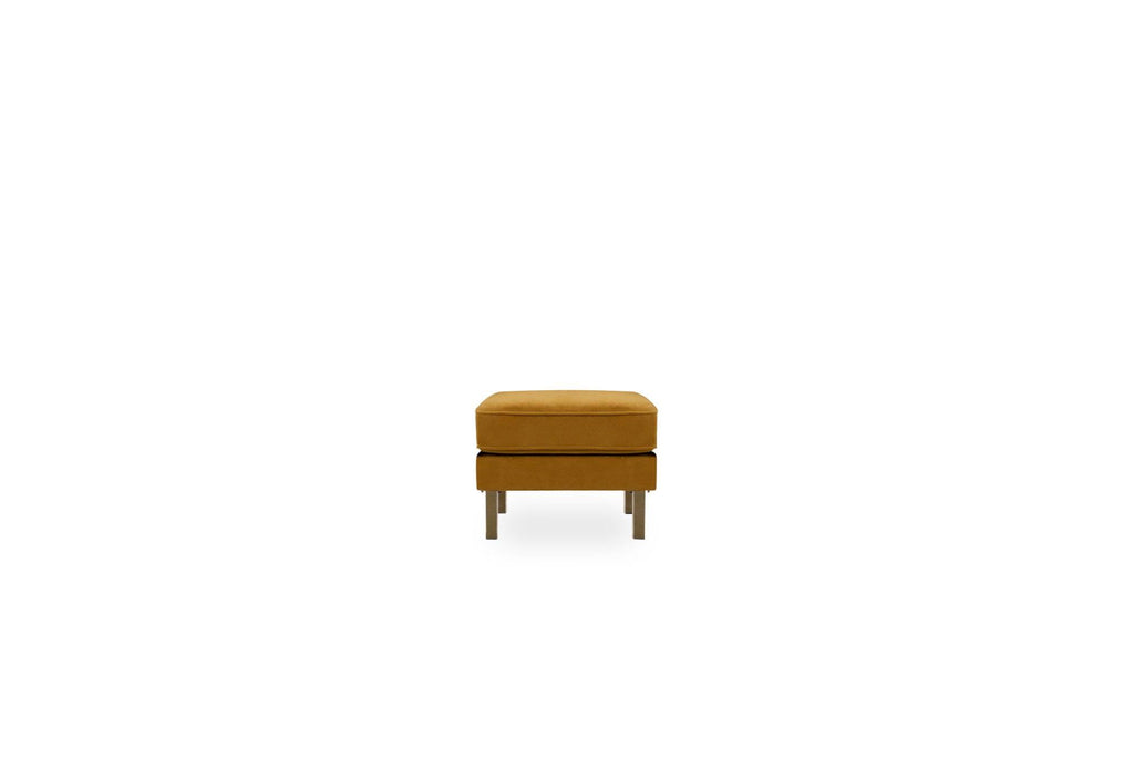 Mustard Velvet Ottoman W5902