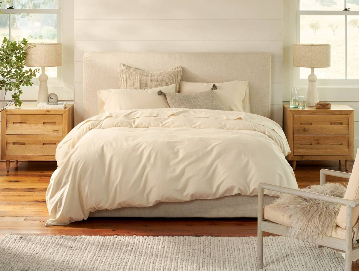 300 Thread Count Organic Sateen Sheet Set Cal King Alpine White V18848