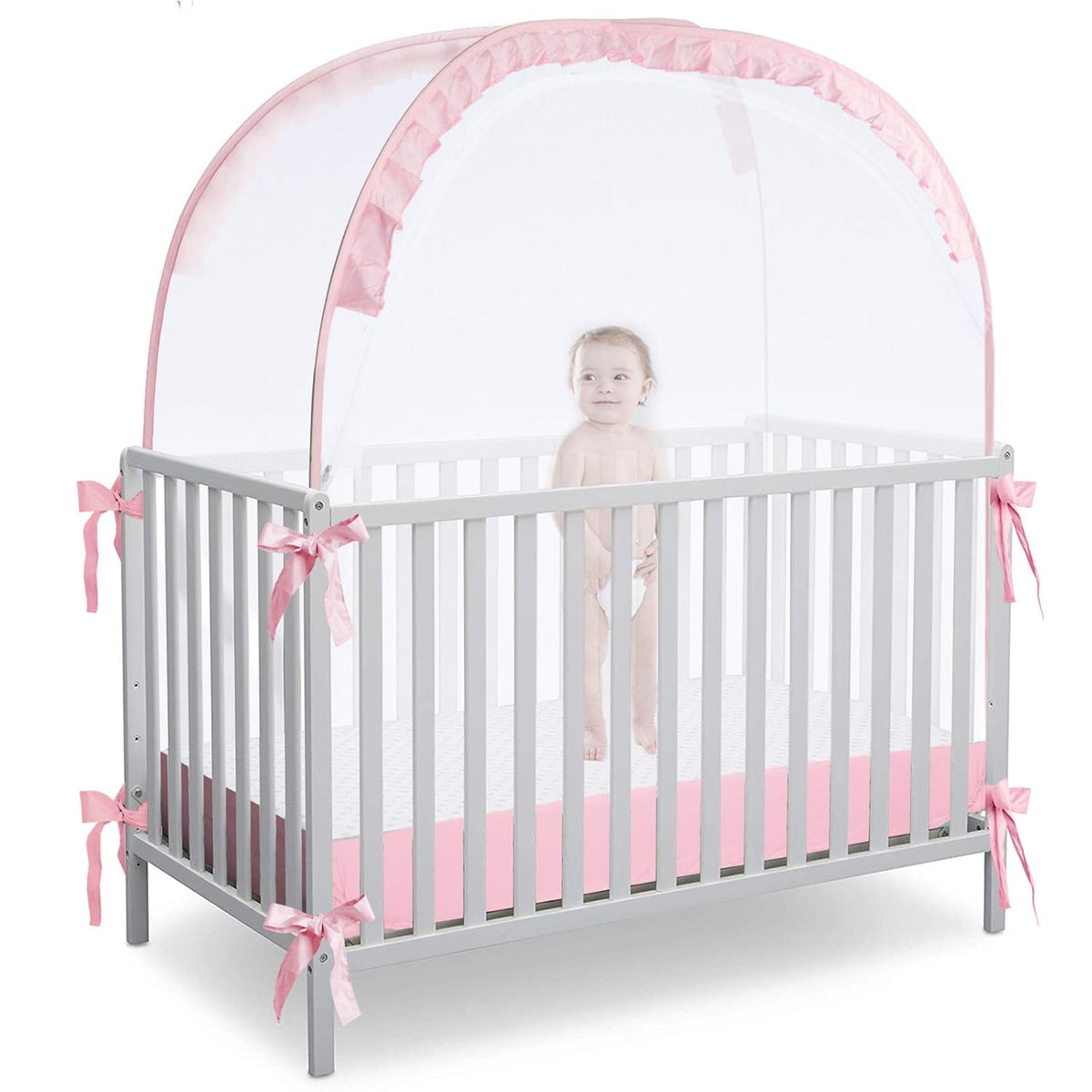 Pack N Play Tent, Pop Up Crib Net, Mesh Crib Canopy Pack of 2 A1257