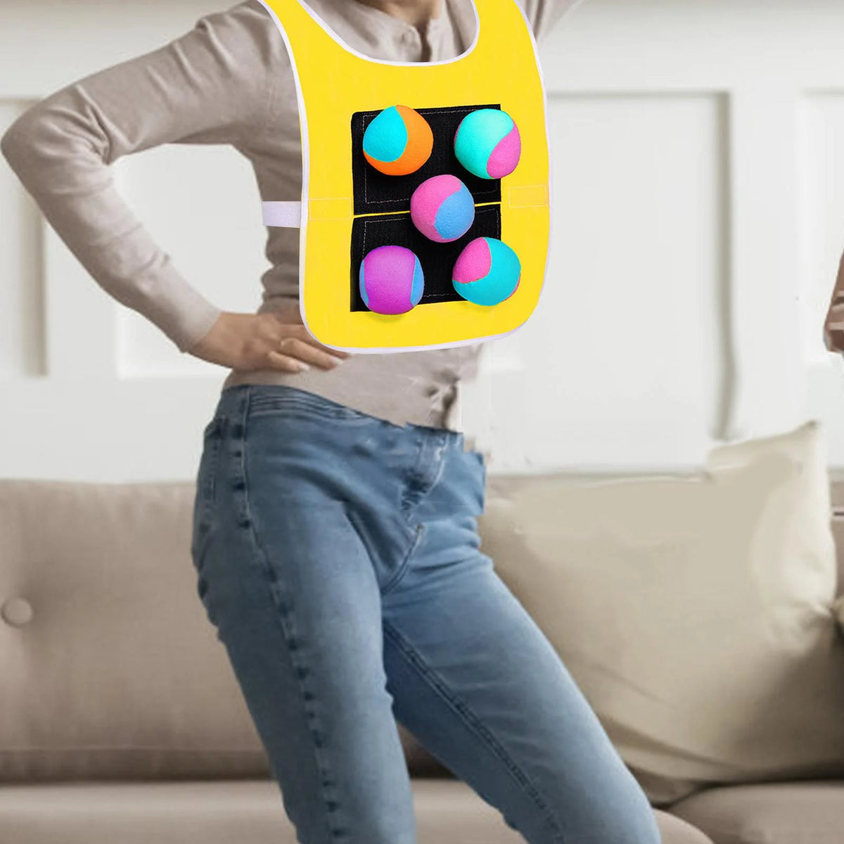 Sticky Dodgeball Vest with 5 Sticky Ball C391