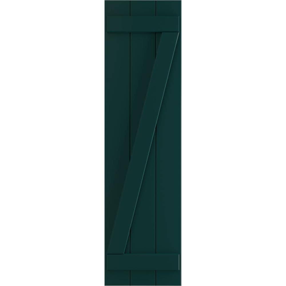 16-1/8x22 x 43x22 PVC Board and Batten Shutters, Thermal Green (Per Pair) A472