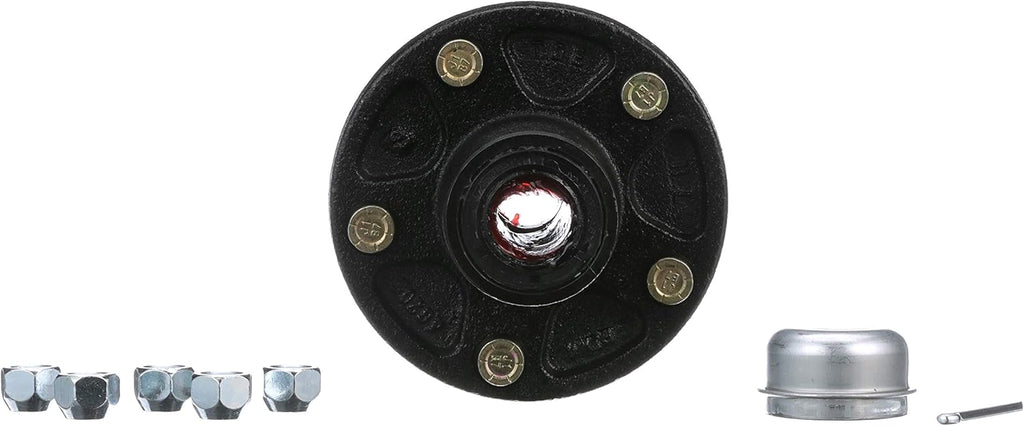 Black 1-Piece Trailer Wheel Hub, Pack of 2 Q378