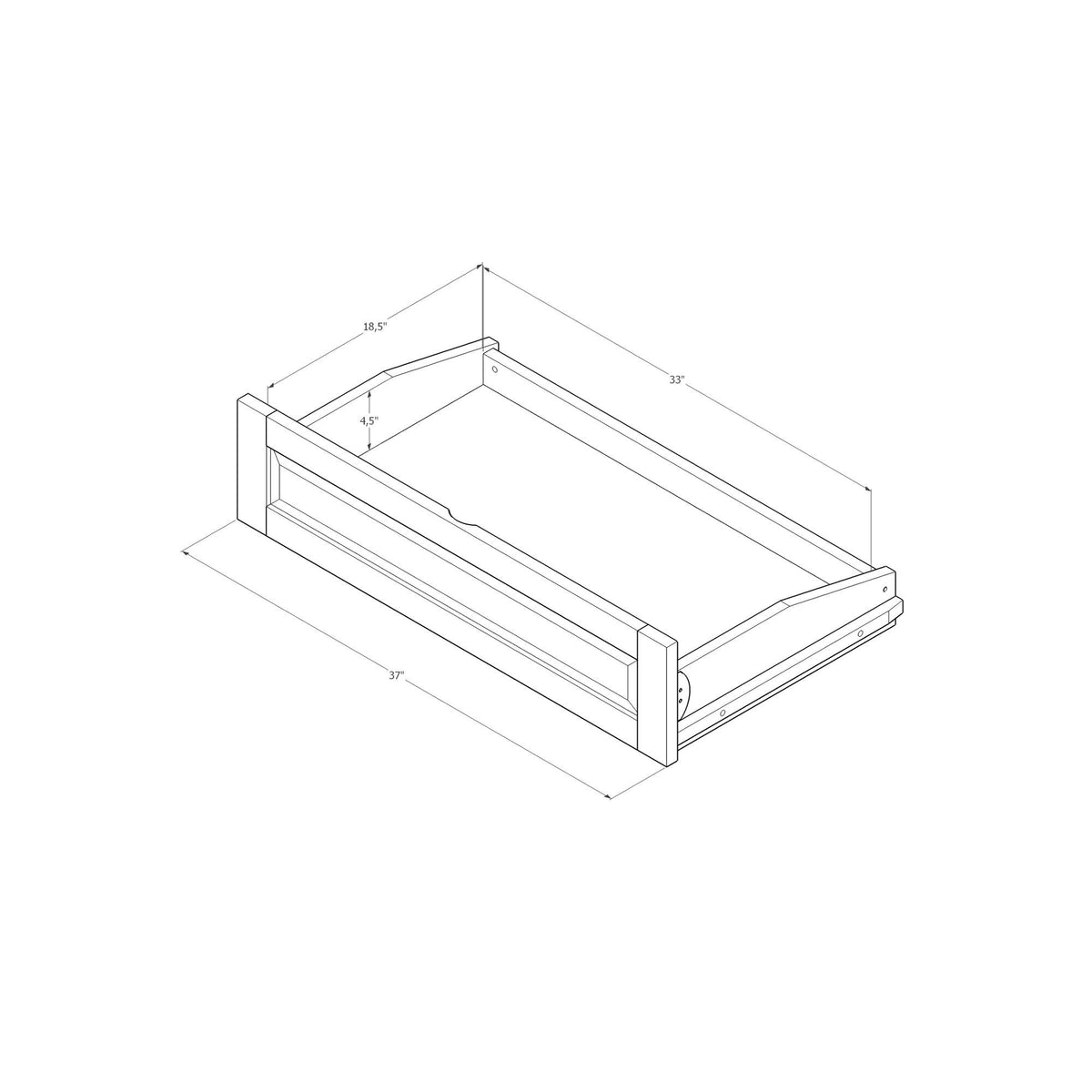 Butternut Futon Set with Storage Drawers and Mattress U968973