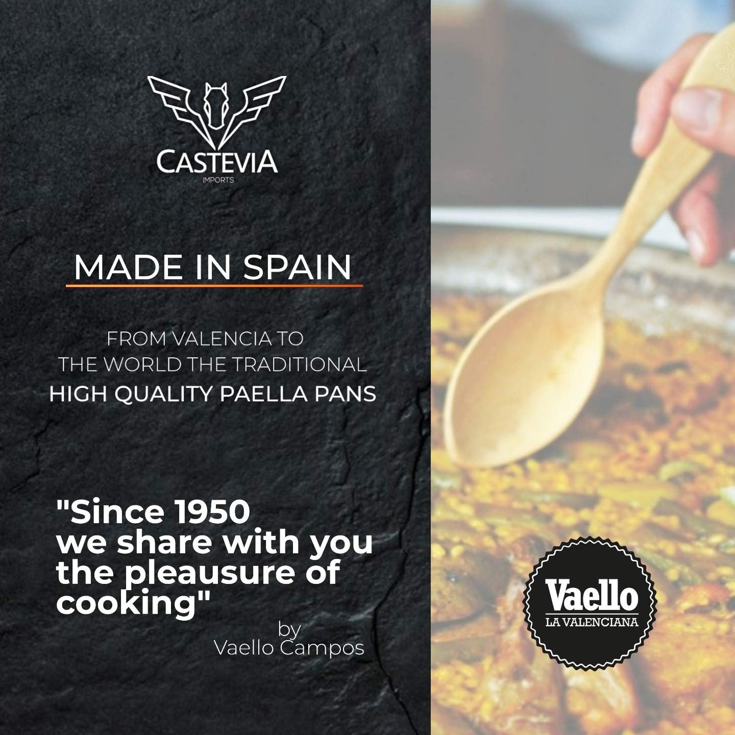 22 Inch Enamelled Carbon Steel Paella Pan G3322