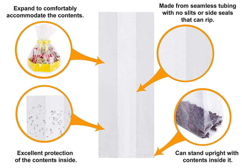 500 Pack Clear Open Top Flat Poly Bags 16x22 x 30x22 2 Mil X186