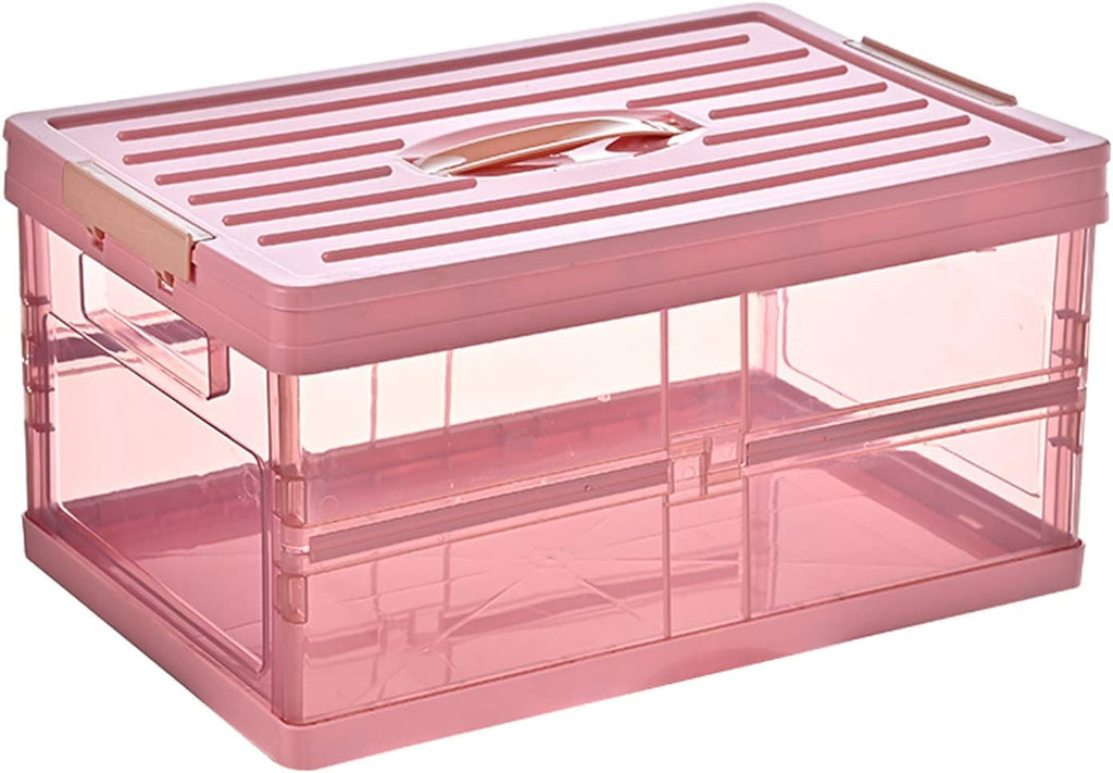 Foldable Plastic Storage Bin with Lid, Pack of 2 R80899