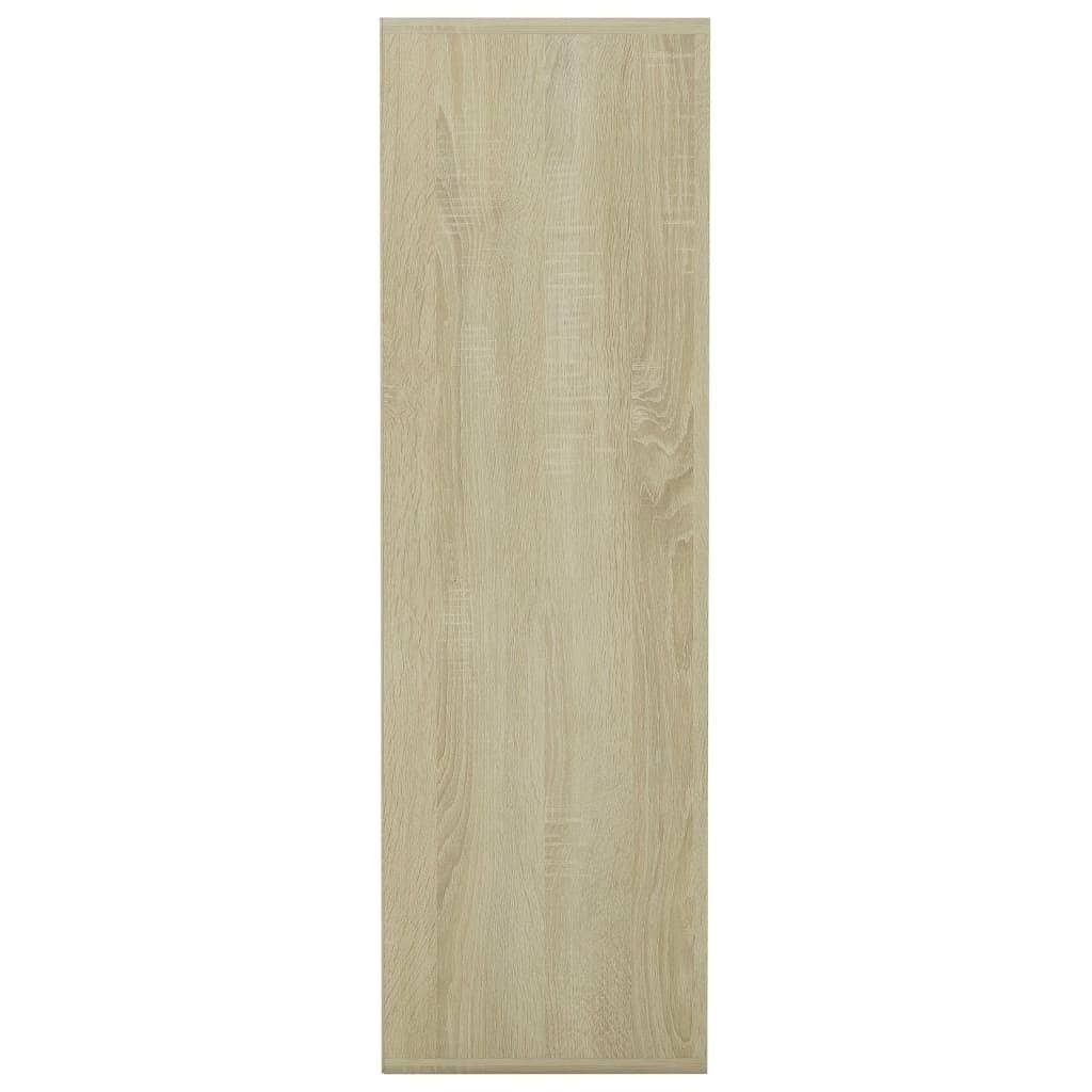 White and Sonoma Oak Chipboard Book Cabinet S51837