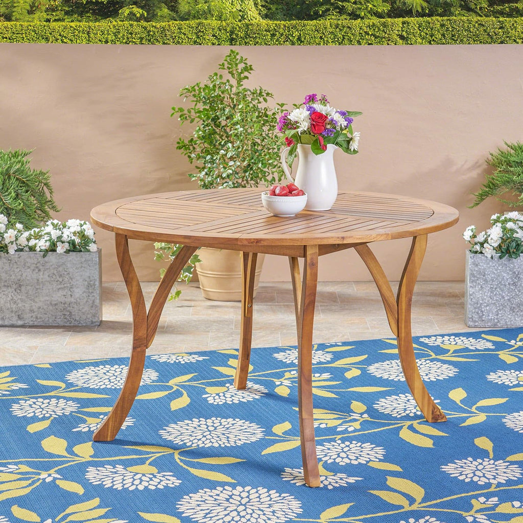 47 Round Acacia Wood Dining Table T96388