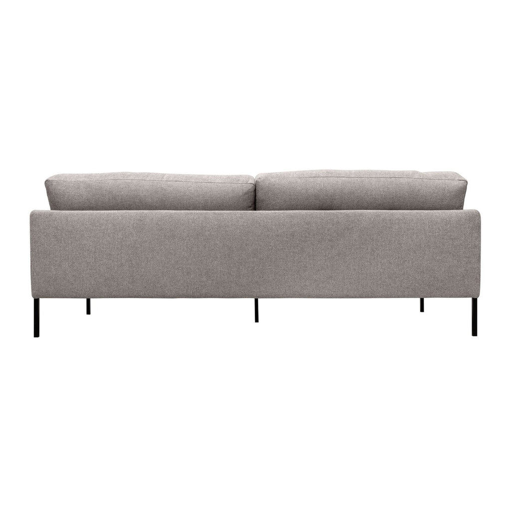 Gray Upholstery Button Tufted Sofa with 2 Throw Pillows L536927
