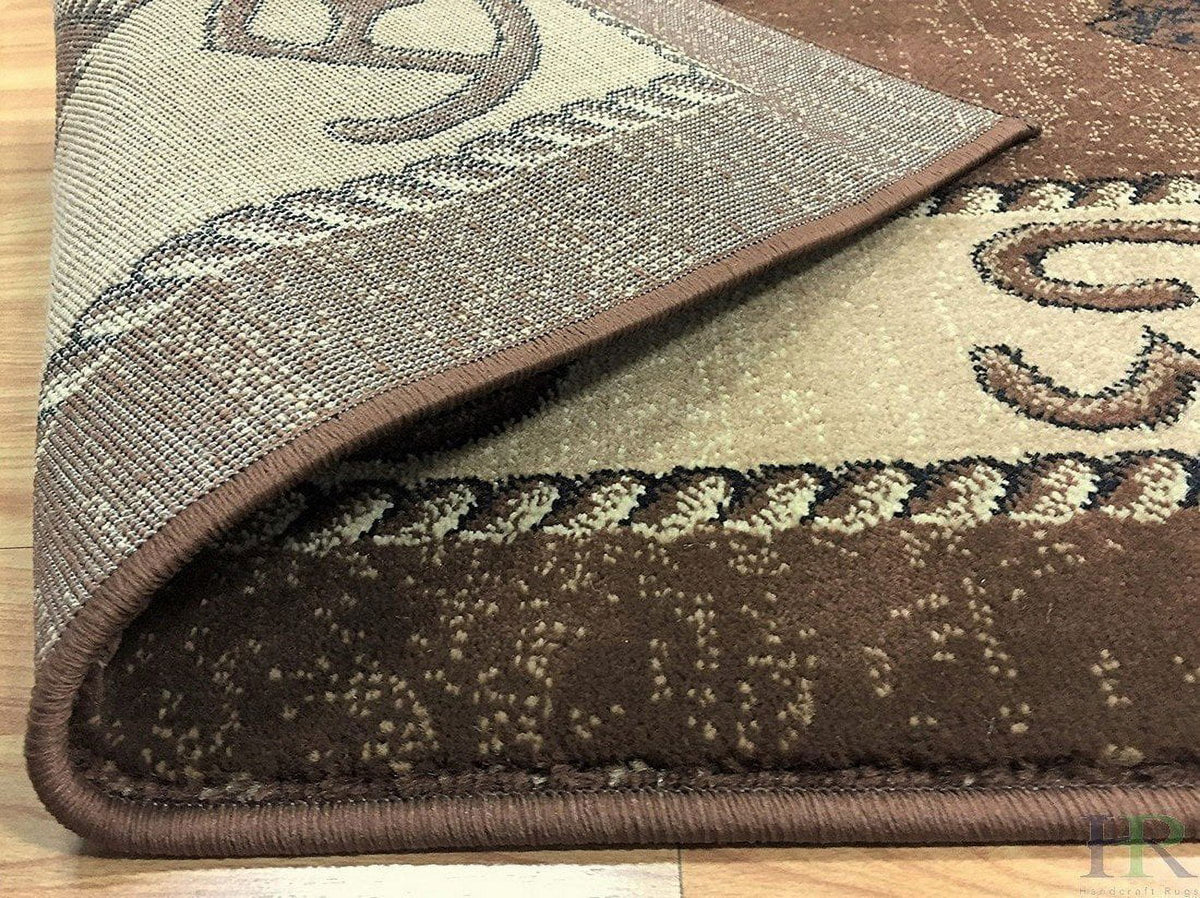 Chocolate Brown/Beige Cabin Area Rug W262162