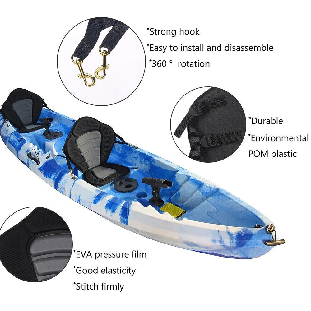 4 Adjustable Polyester Padded Kayak Seats T6014