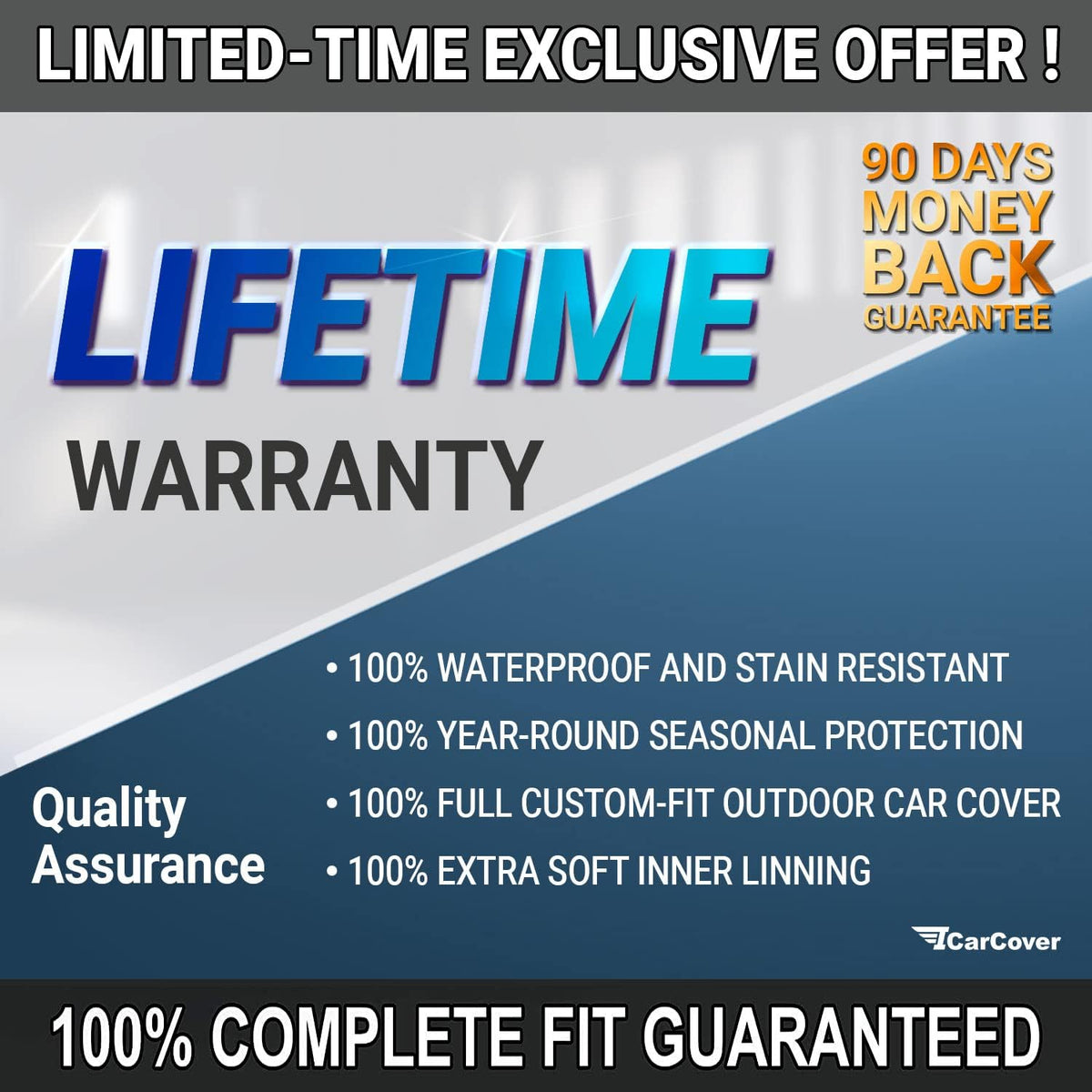 Full Car Cover Waterproof All Weather Custom Outdoor Indoor Padded Cover with Straps U828