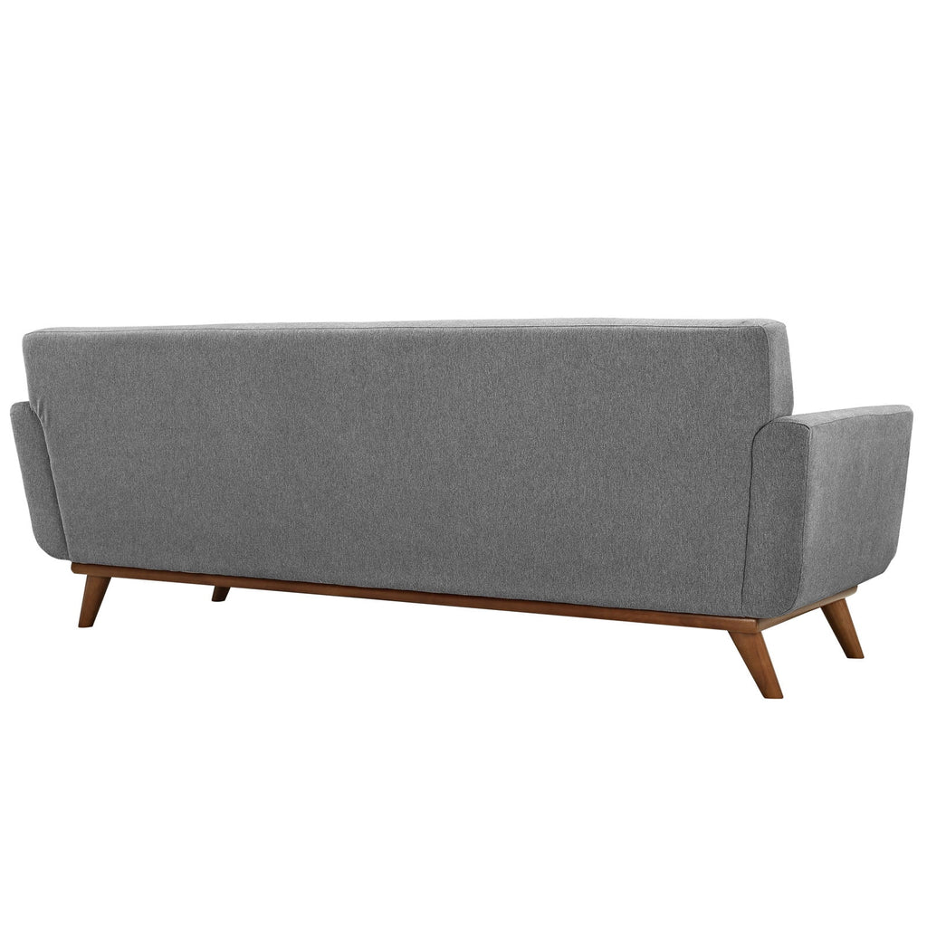 Grey Fabric Loveseat and Sofa Set of Two D258343
