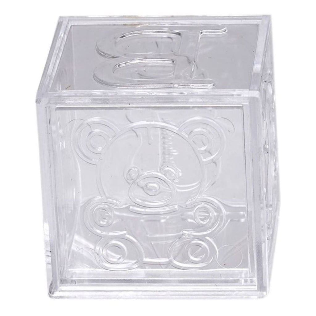 2" Clear Fillable Baby Blocks - 12/pk Q296