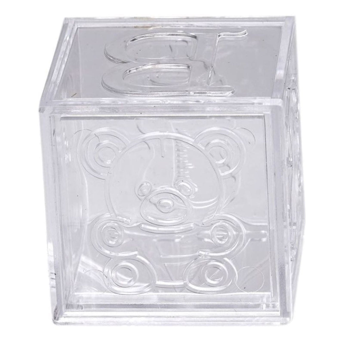 2" Clear Fillable Baby Blocks - 12/pk Q296