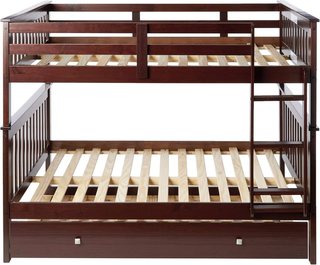 Dark Cappuccino Full/Full/Twin Bunk Bed with Trundle Z87202