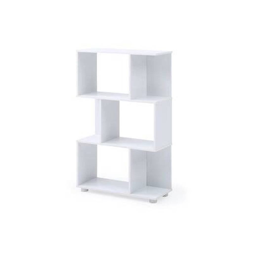 Black 3 Shelf Geometric Bookcase X6261