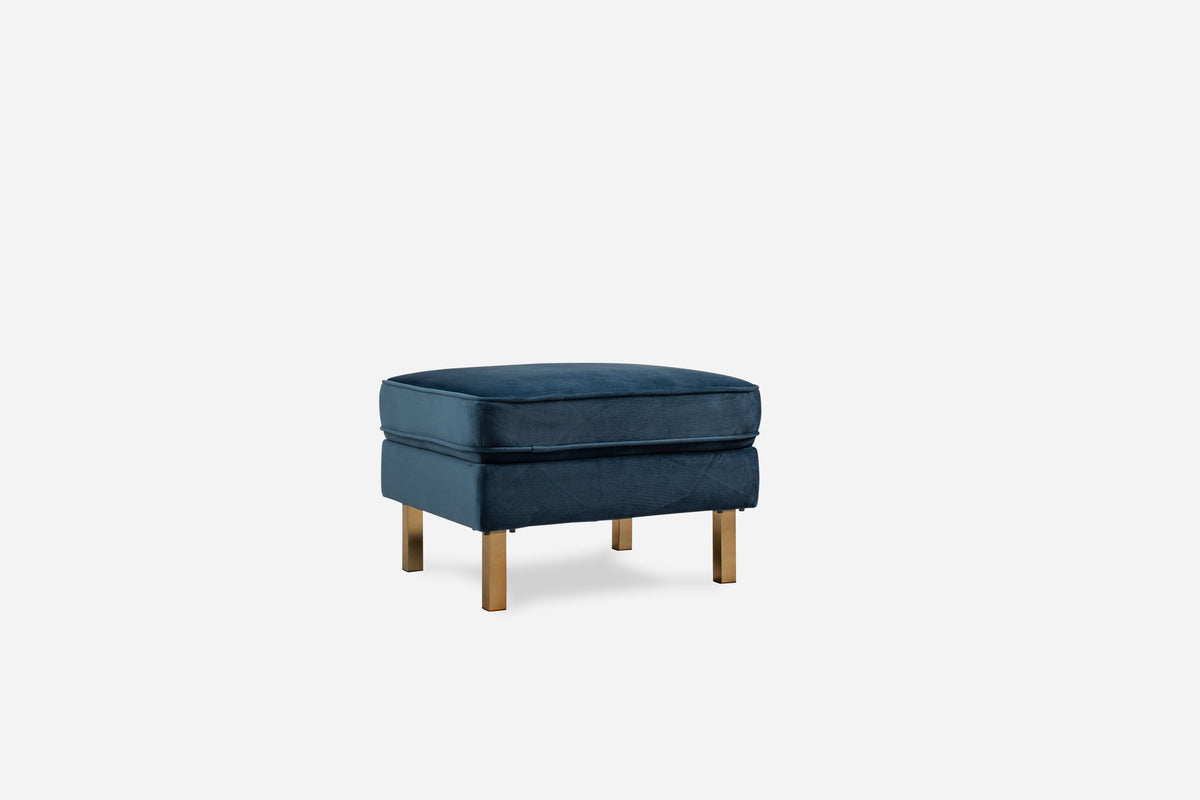 Mustard Velvet Ottoman W5902