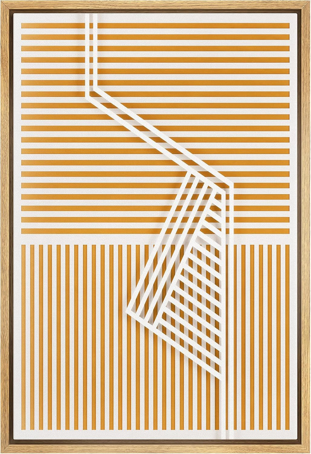 Framed Canvas Print Wall Art Textured White Blocks Abstract Shapes 16x24 D7564