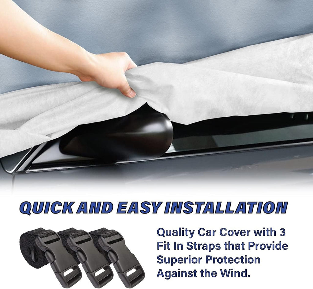 Full Car Cover Waterproof All Weather Custom Outdoor Indoor Padded Cover with Straps U828