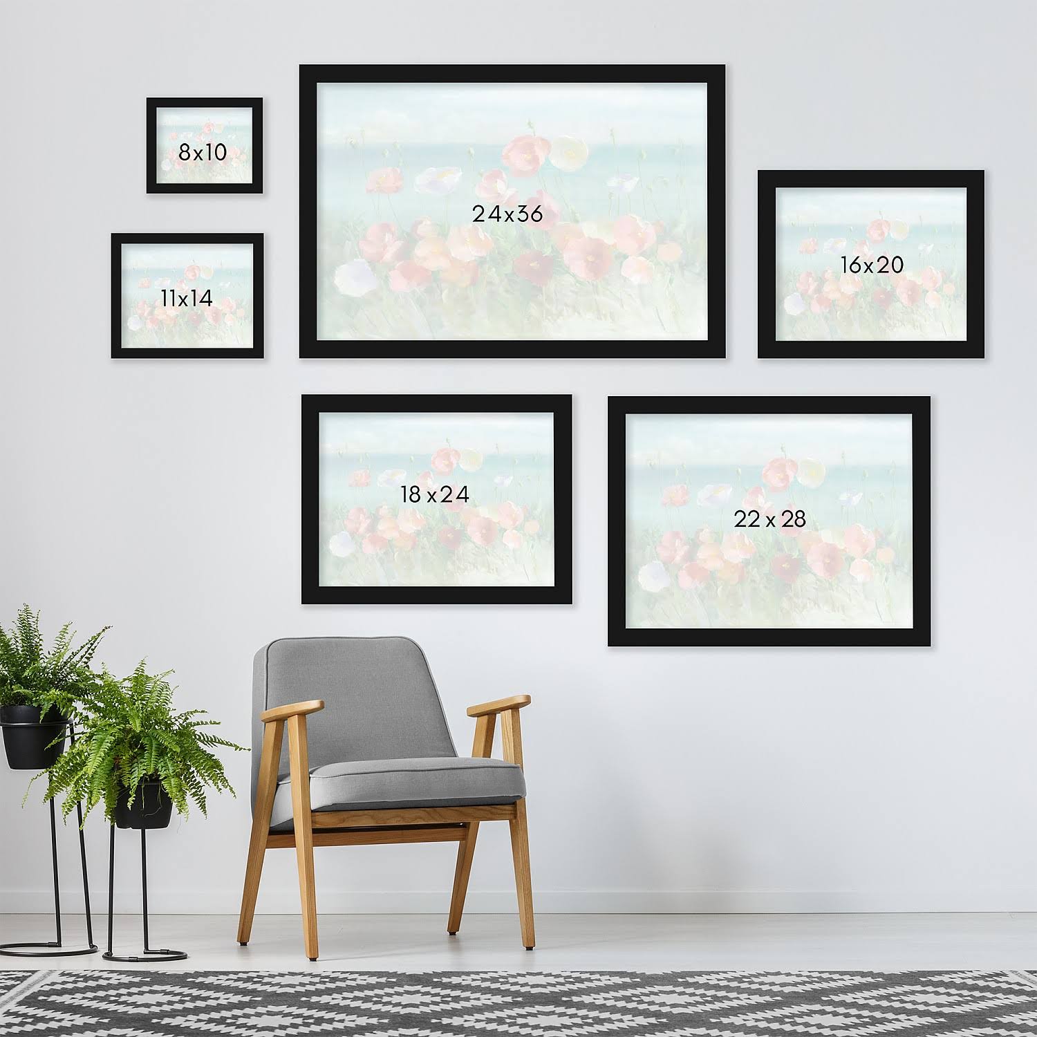 Black Framed Print 24x36 P99627