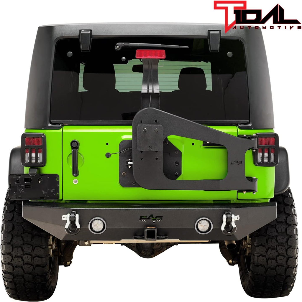 Tire Carrier on Door Hinge with Adjustable Tire Mount R721048