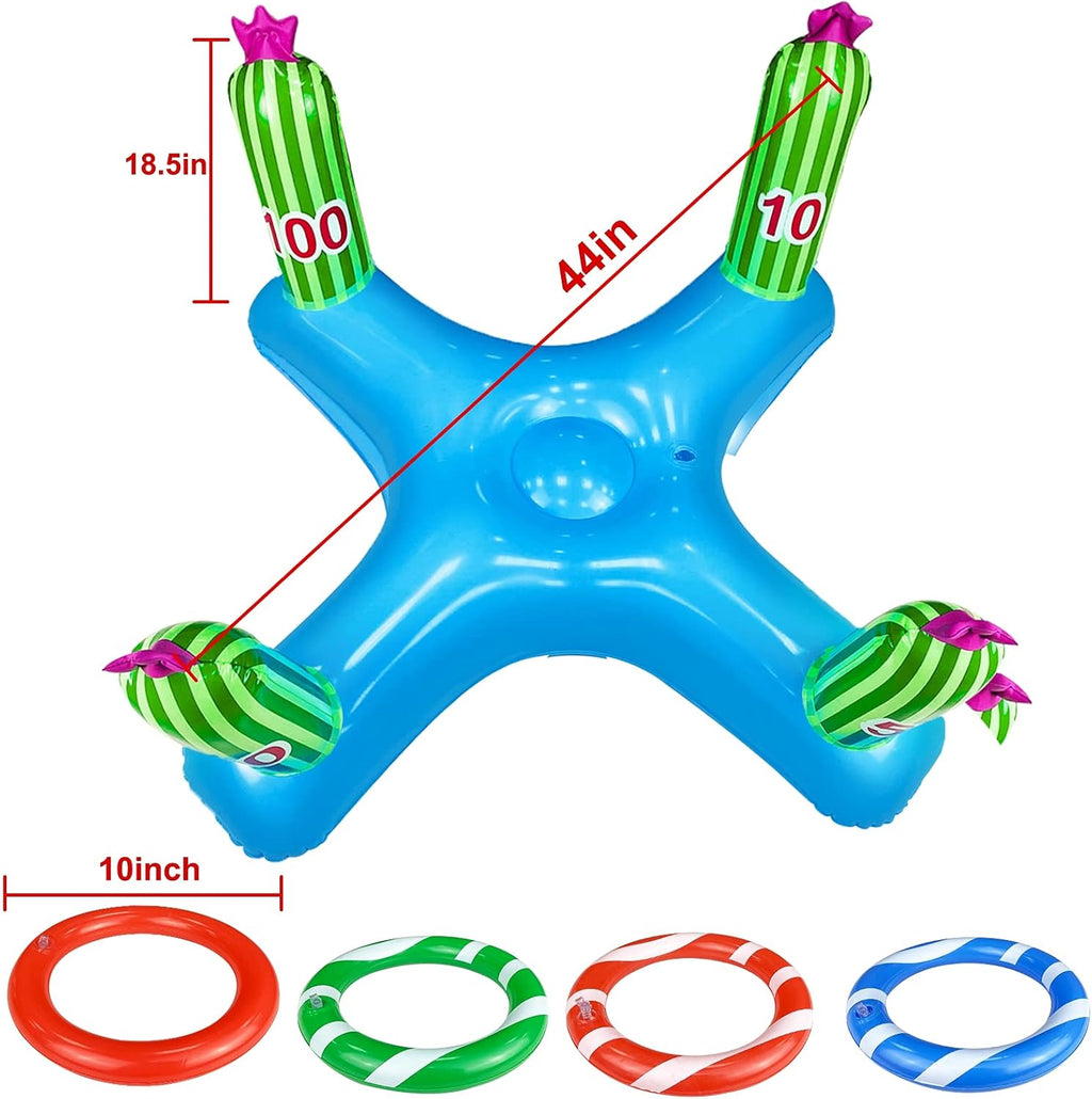 Giant Inflatable Cactus Ring Toss Party Game Toys (4 Rings) S423330
