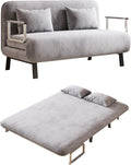 Folding Chair Bed Convertible Sleeper Sofa with Adjustable Backrest and Pillow F6702