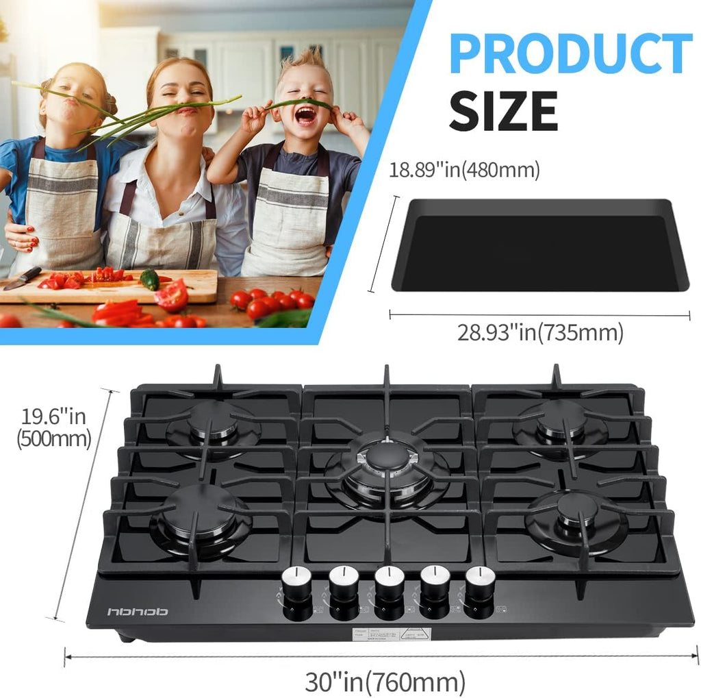 30 Inches 5 Burners Gas Cooktop T1064