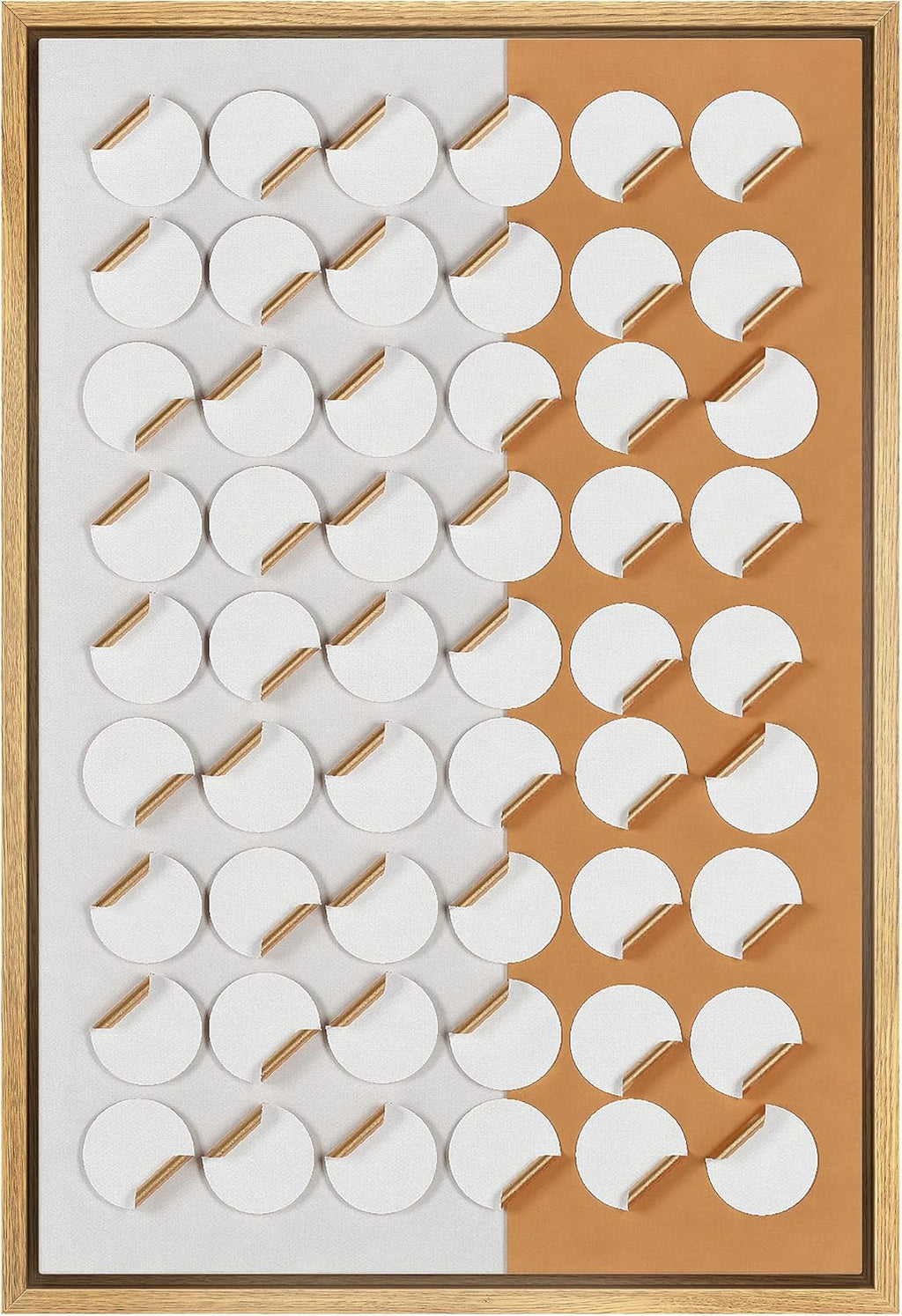 Framed Canvas Print Wall Art Textured White Blocks Abstract Shapes 16x24 D7564