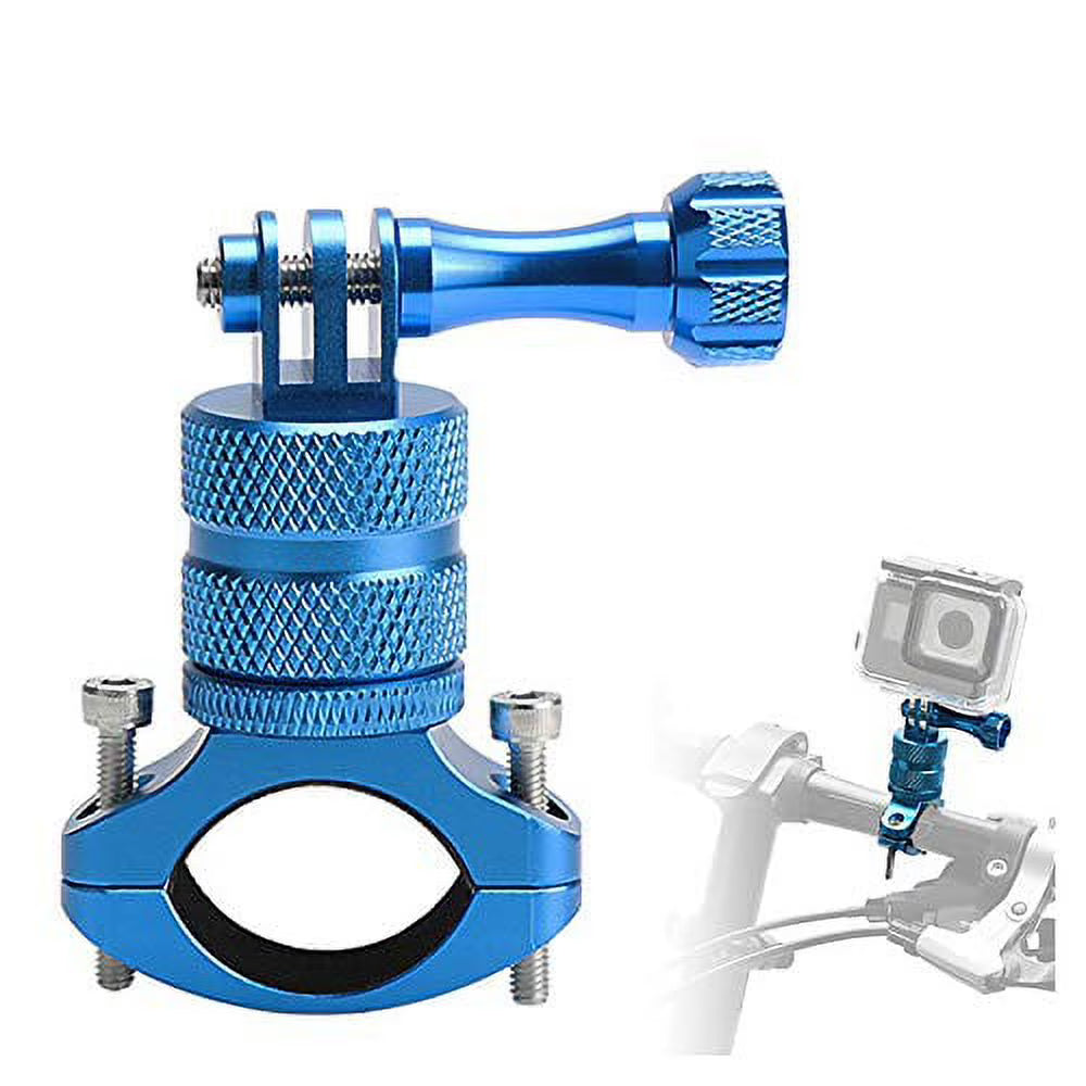 Blue 360 Degree Rotation Aluminium Mountain Bike Handlebar Mount for Action Camera Y2036