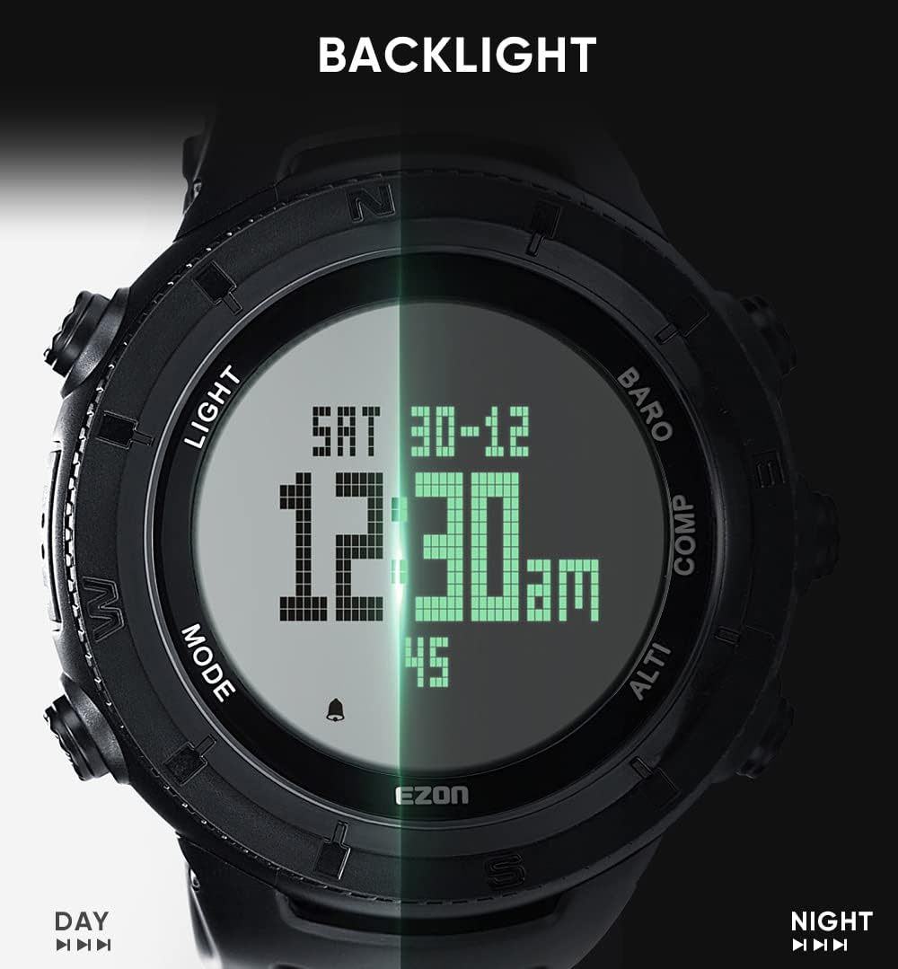 Digital Watch Altimeter Barometer Compass Outdoor Hiking Watch H620859