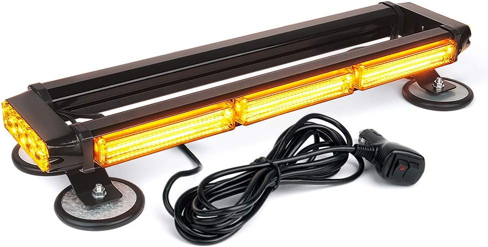 Blue COB LED Strobe Light Bar with Magnetic Base, Pack of 2 K63917