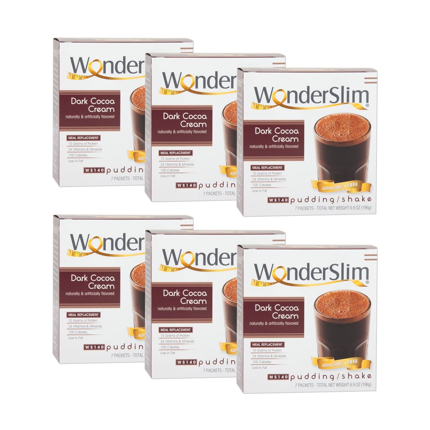 6 Boxes Diet Protein Shake & Pudding, Dark Cocoa Cream M150566
