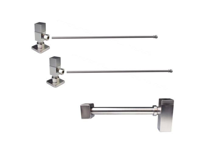 Square European Pedestal Kit Satin Nickel O6206