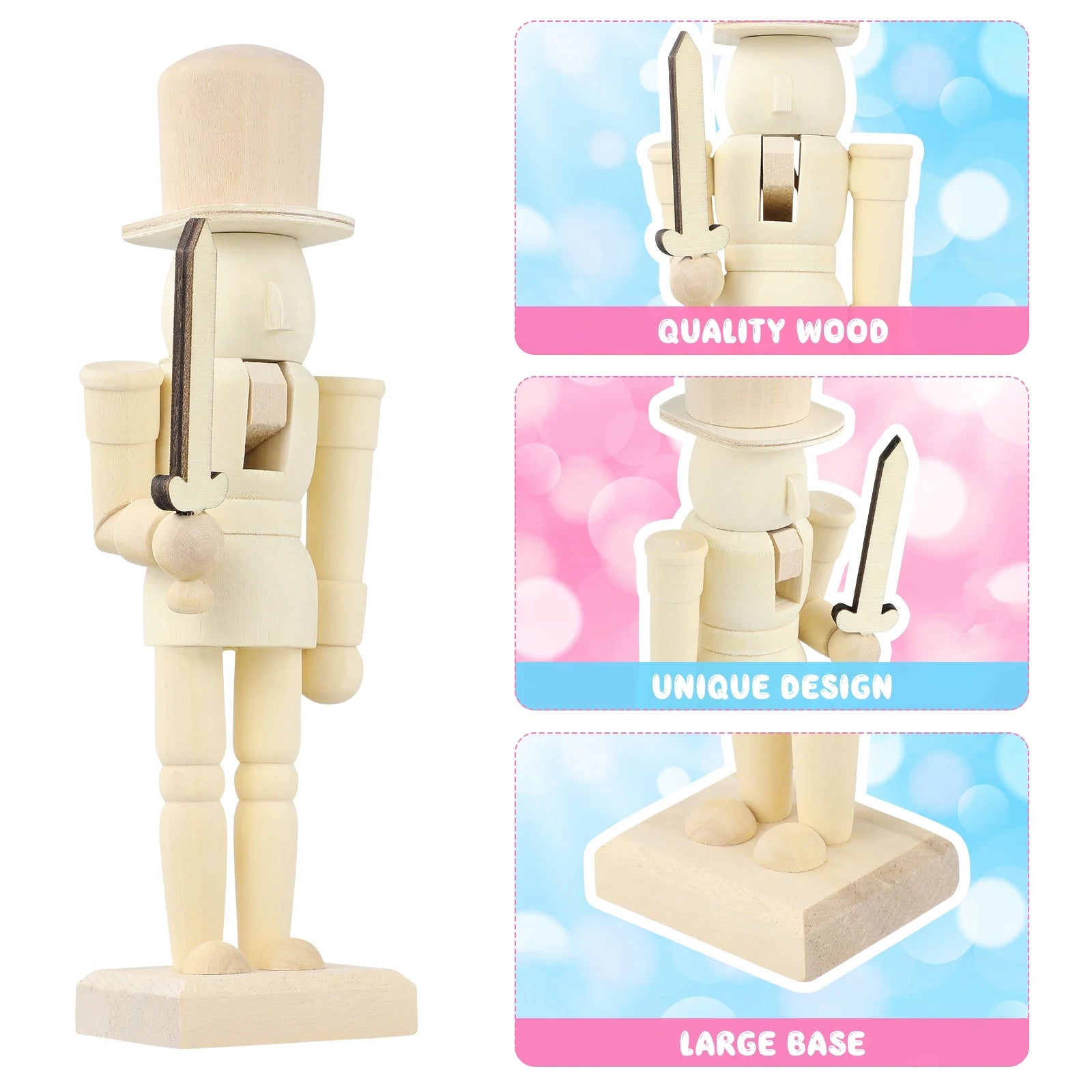 Unfinished Wooden Nutcracker Doll N562