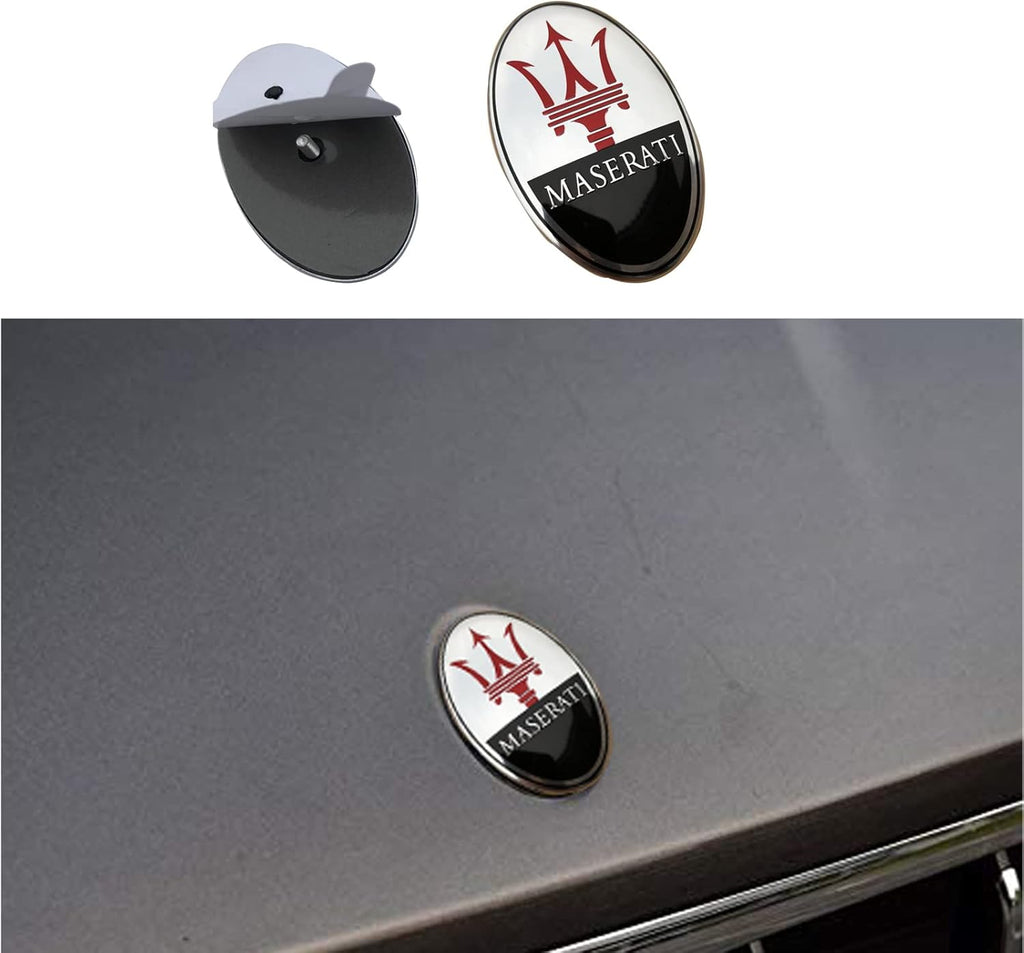 Front Silver Car Grille Emblem Badge Pack of 2 U66417