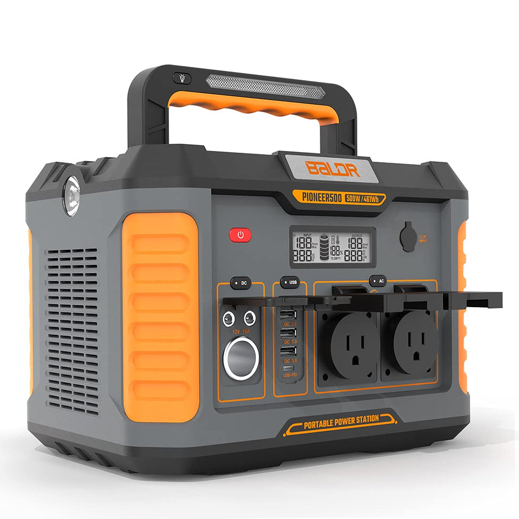 Portable Power Station 500W 461Wh Lithium Battery with 120V Pure Sine Wave Inverter T611033