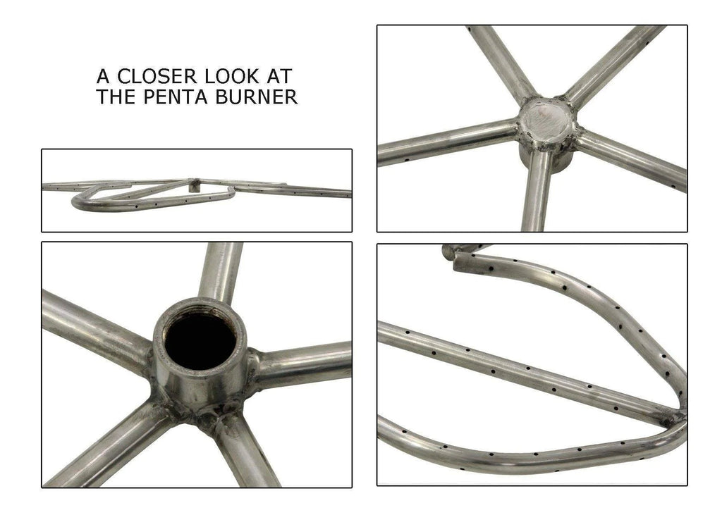 Antique Copper Natural Gas Fire Pit Burner Ring Kit O89045